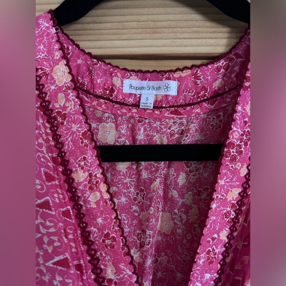 POUPETTE ST. BARTH - LONG DRESS ADHA - PINK BATIK STRIPE Small - Picture 5 of 6